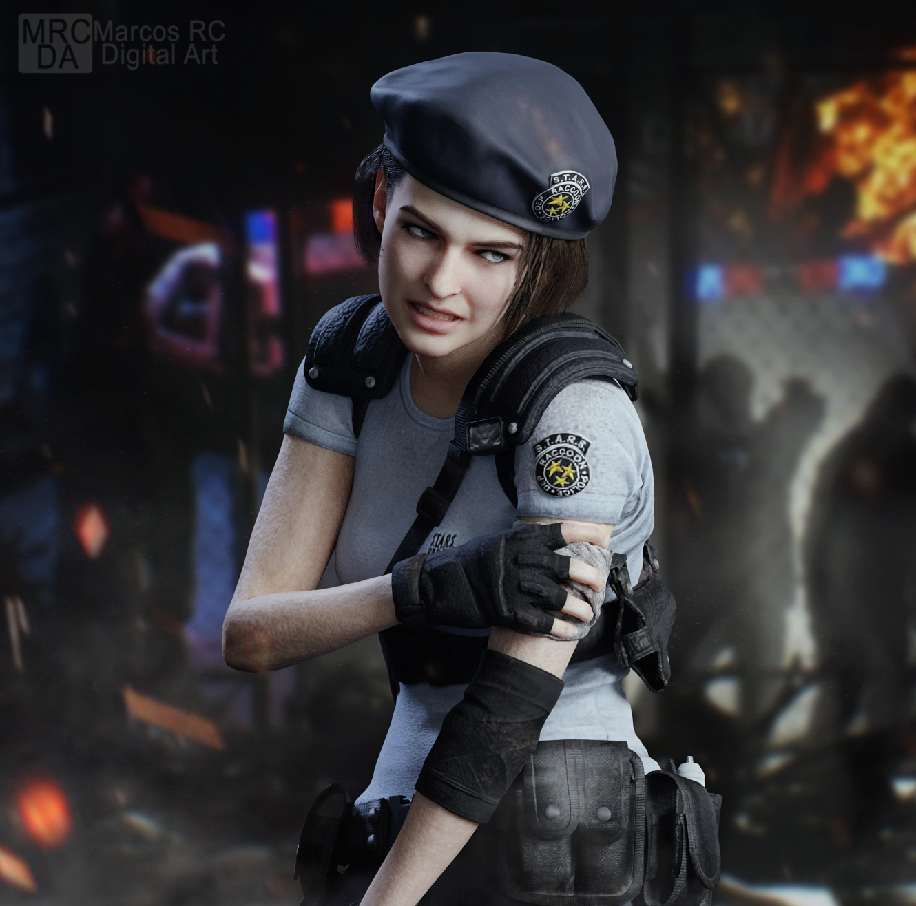 Jill Valentine 3D Render