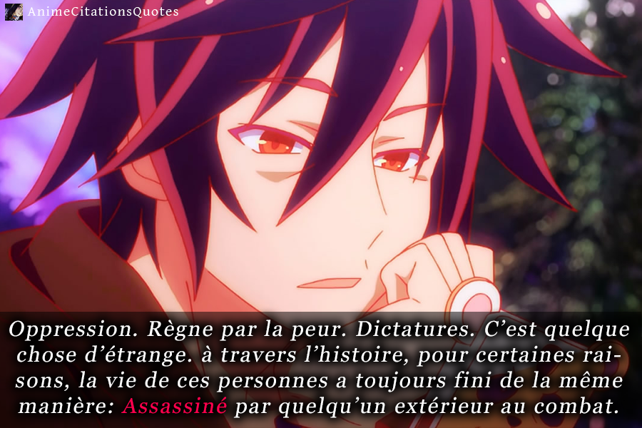 No Game No Life Citation 1 By Animecitationsquotes On Deviantart