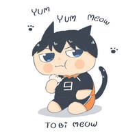 tobi meow and his  steamed bun