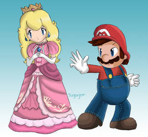 Mario and Peach Brawl