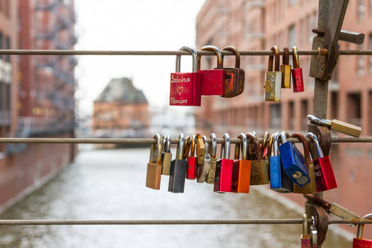 Hamburg love lock