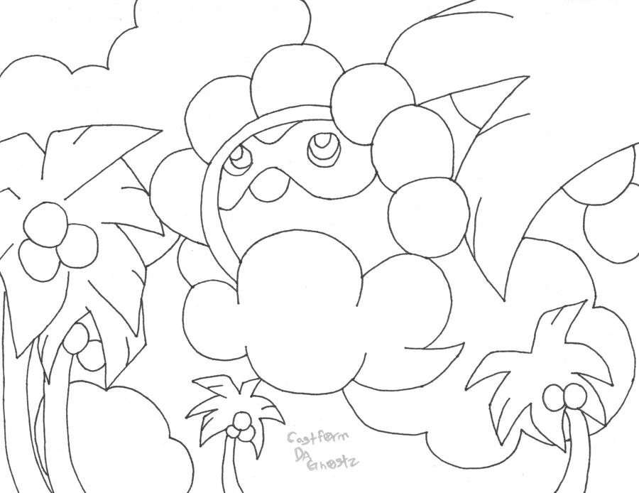 Castform Coloring Castform Outline by daghostz on DeviantArt