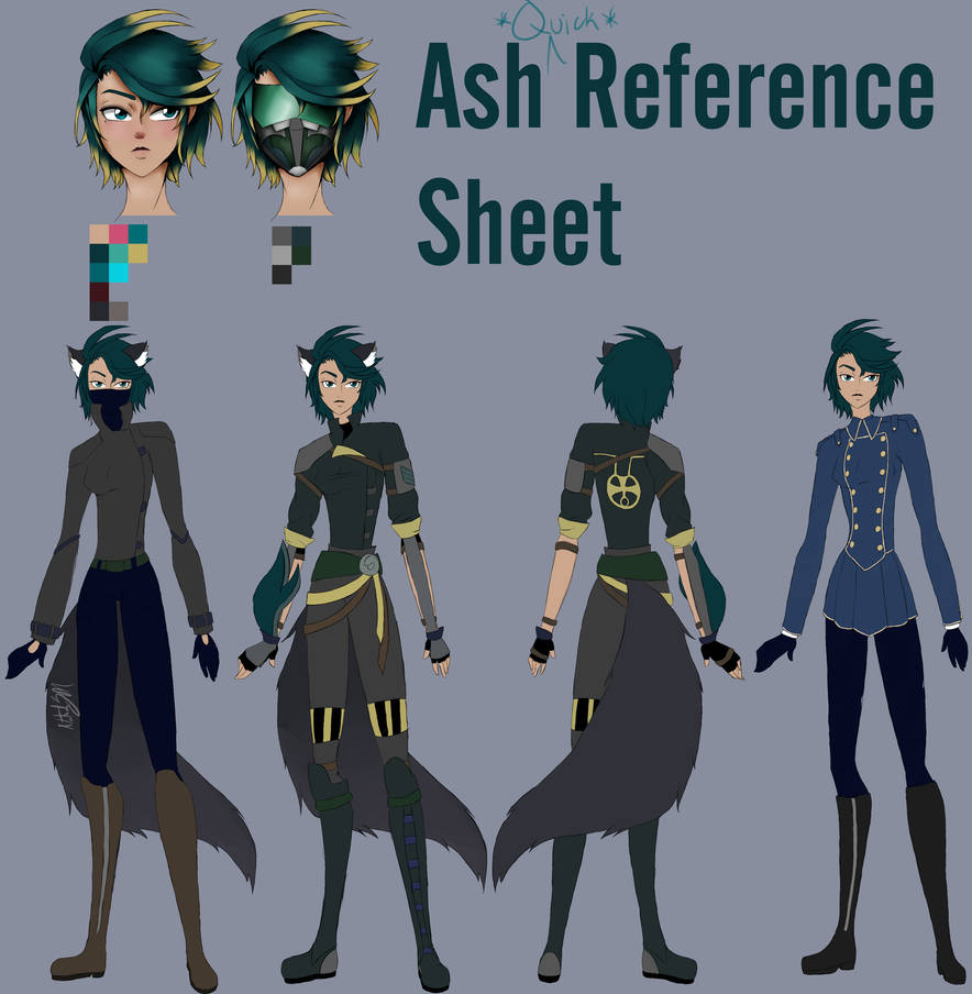 Ash Refrence Ash Reference Sheet *Quickie* by OddityIllustrations on DeviantArt
