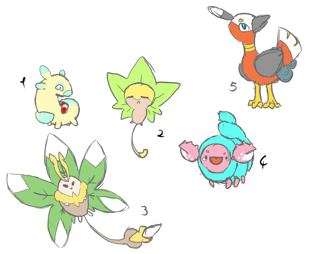 fakemon sketches by bellpup on DeviantArt