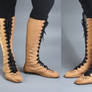 Elven boots with embroidery