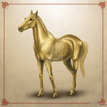Golden horse by scargeear