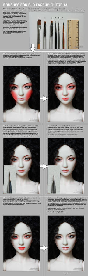 Brushes for BJD faceup tutorial