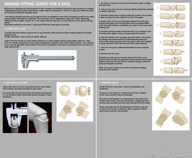 Make fitting joints for a doll - tutorial