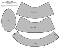 Fedora hat pattern for SD BJD