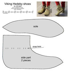 SD BJD Viking Hedeby shoes