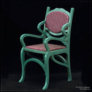 BJD Doll Art Nouveau Armchair 1/3