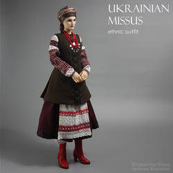 BJD Ukrainian Missus outfit for 60-65 cm dolls