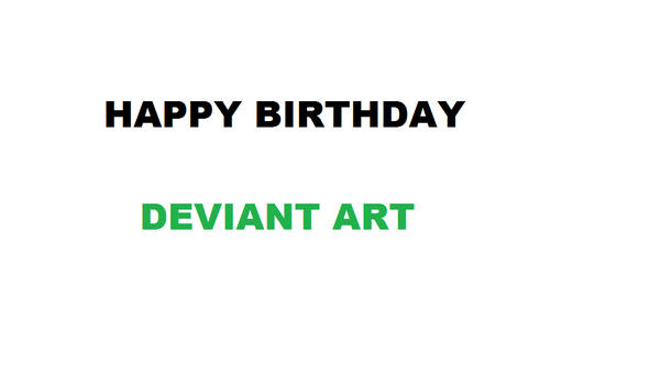 Happy Birthday Deviantart