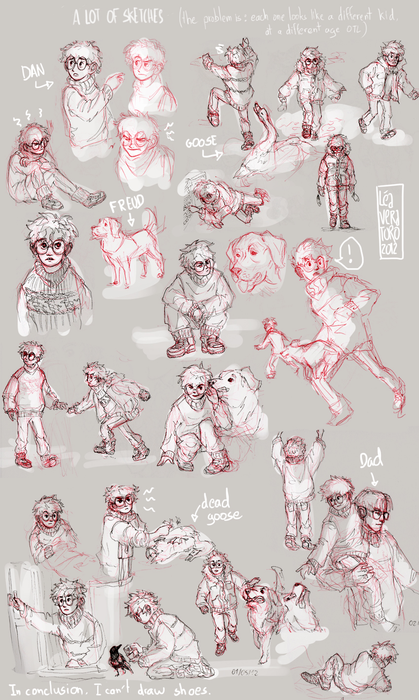 A lot of sketches.