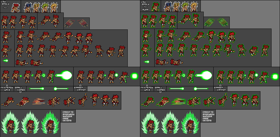 God Mode Broly Sprites