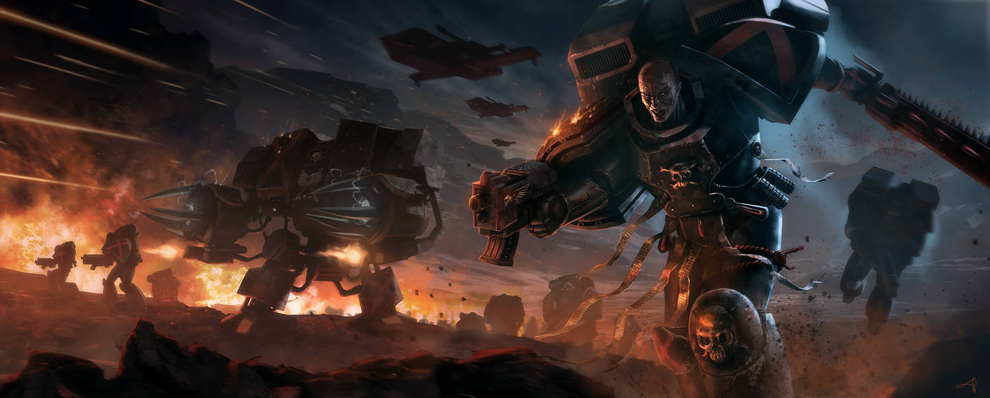 ArtStation - Blood Angels Death Company Marine.