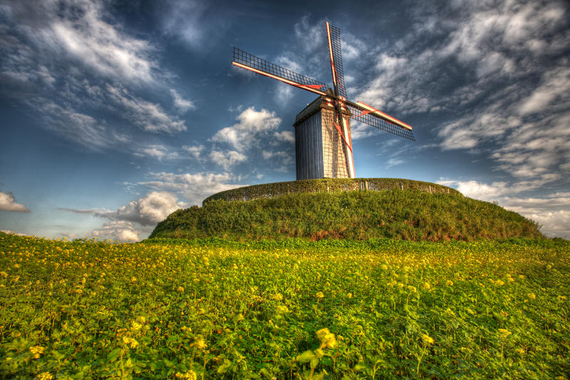 windmill in autumn