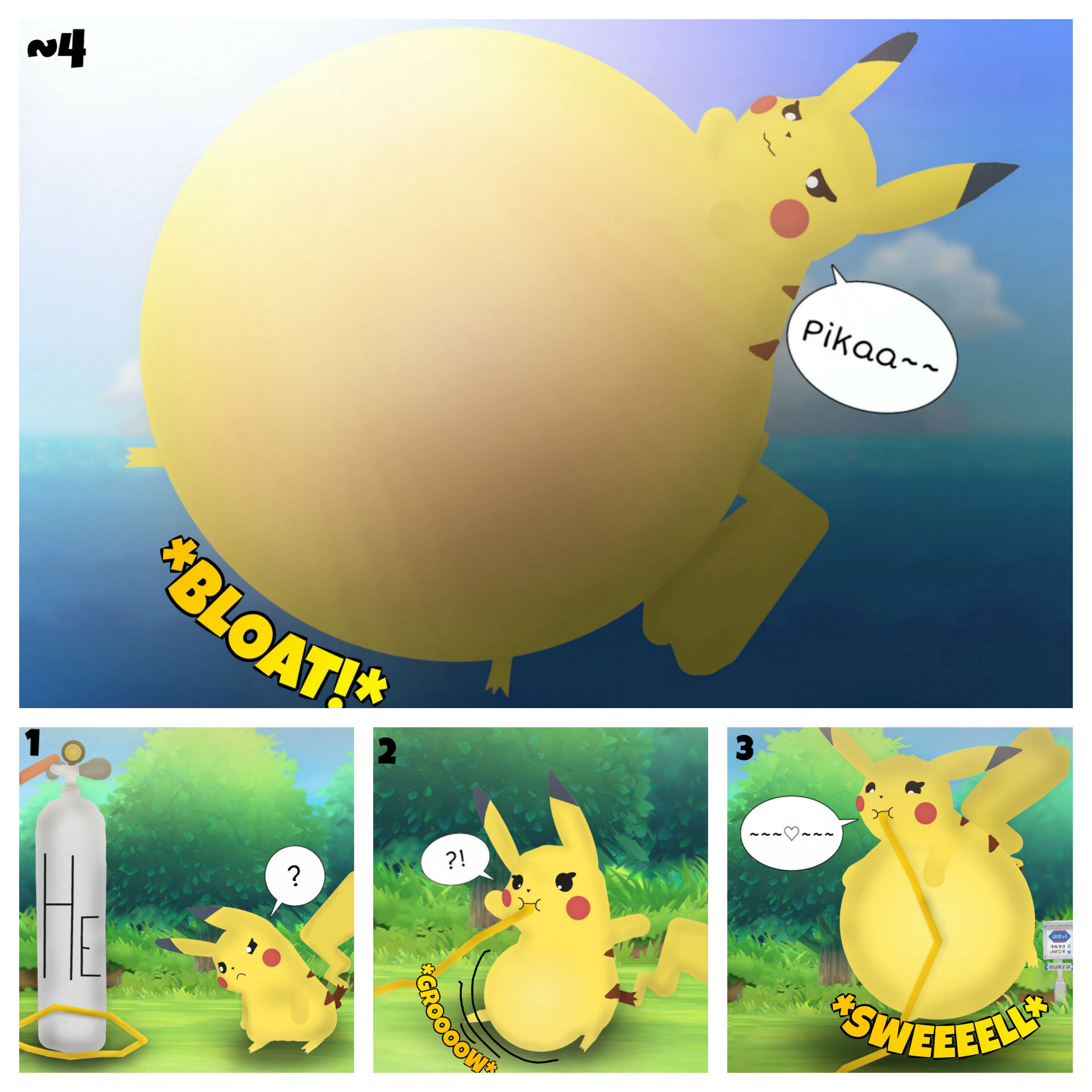 Pikachu Pokemon Inflation Pikaloon by SoupLaddle1002 on DeviantArt