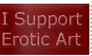 I Support Erotic Art Stamp