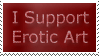 I Support Erotic Art Stamp