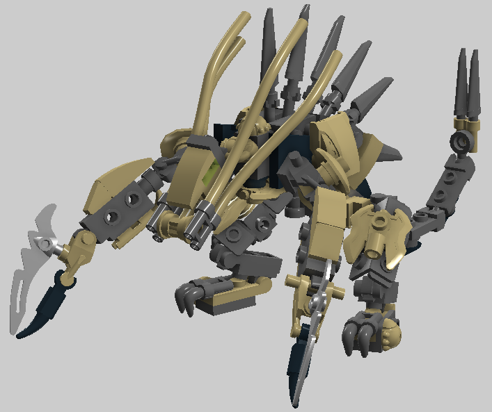 Micro-Bionicle -- Spiny Stone Ape tan