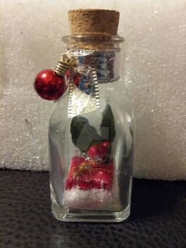 Christmas Present Corked Jar