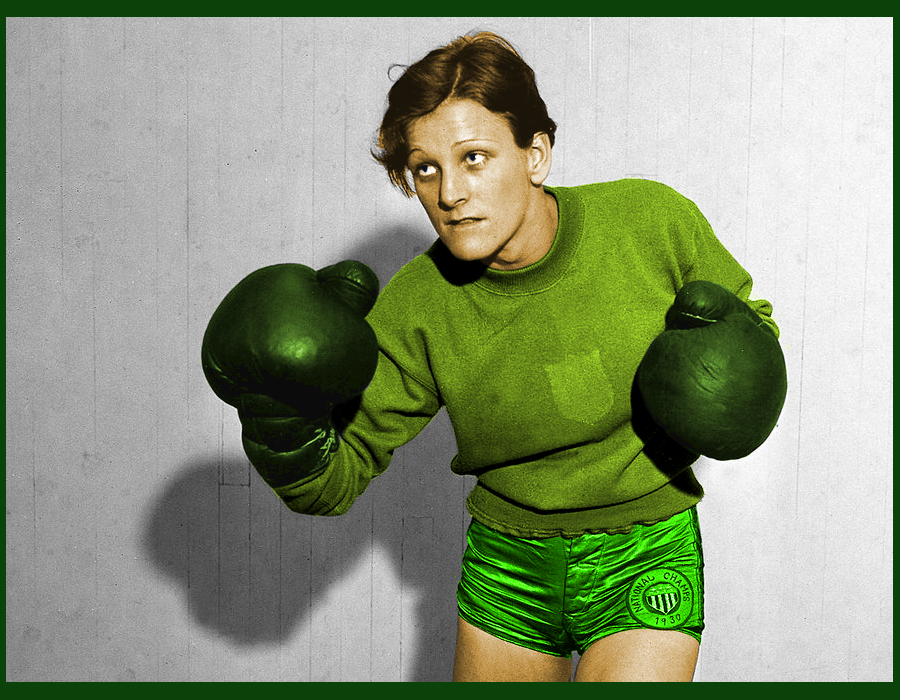 Babe Didrikson in Green