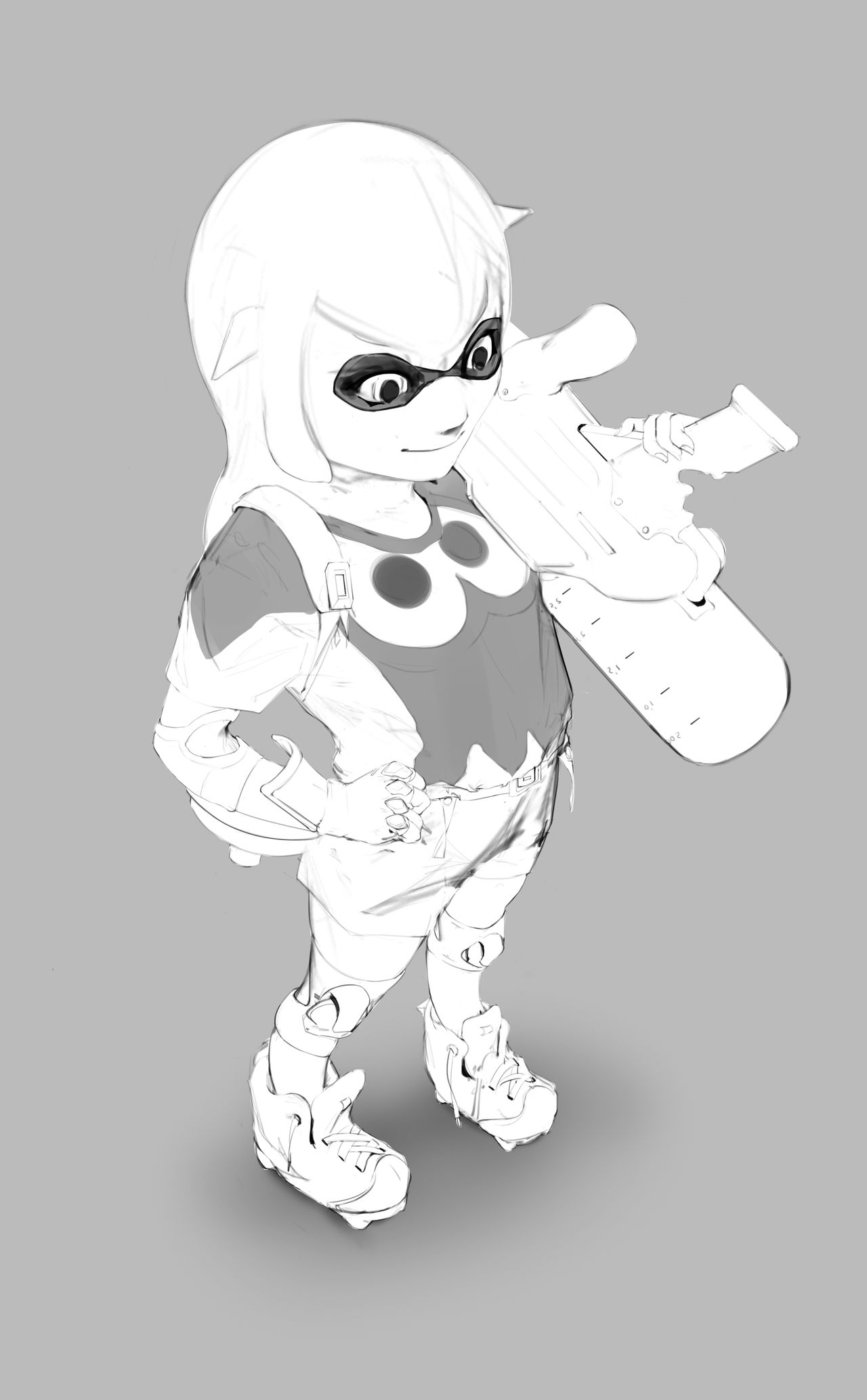 Sploot Body Layout Splatoon Body Sketch _ Splatoon 3D Models – UWJT