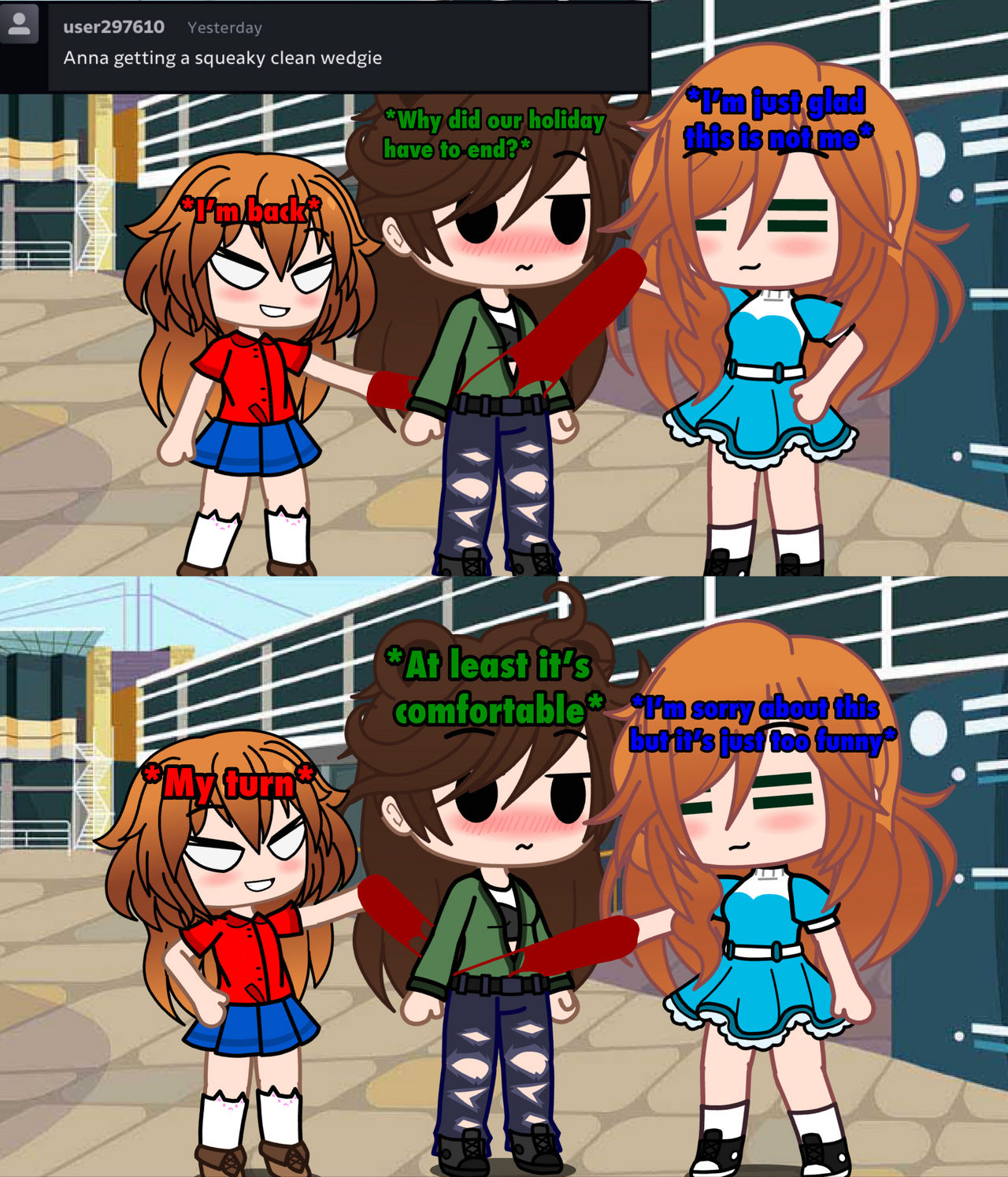 Anna squeaky clean wedgie (request) by RTXB8974 on DeviantArt