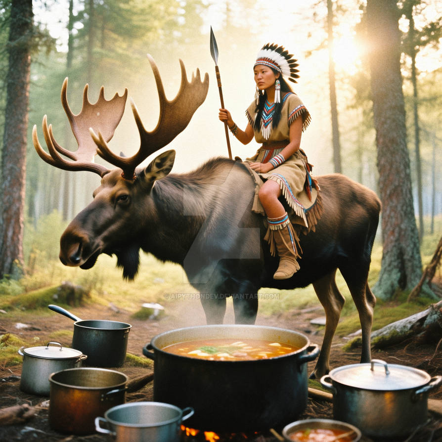 Moose Vs Python 16035 Riding Moose Analog by aipythondev on DeviantArt