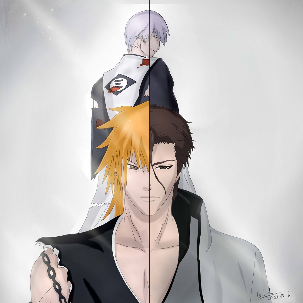 Sōsuke Aizen Ichigo Kurosaki Edward Elric Anime Bleach, ichigo