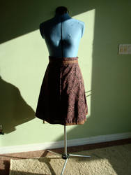 Purple and brown Skirt