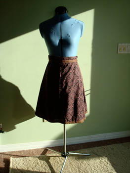 Purple and brown Skirt