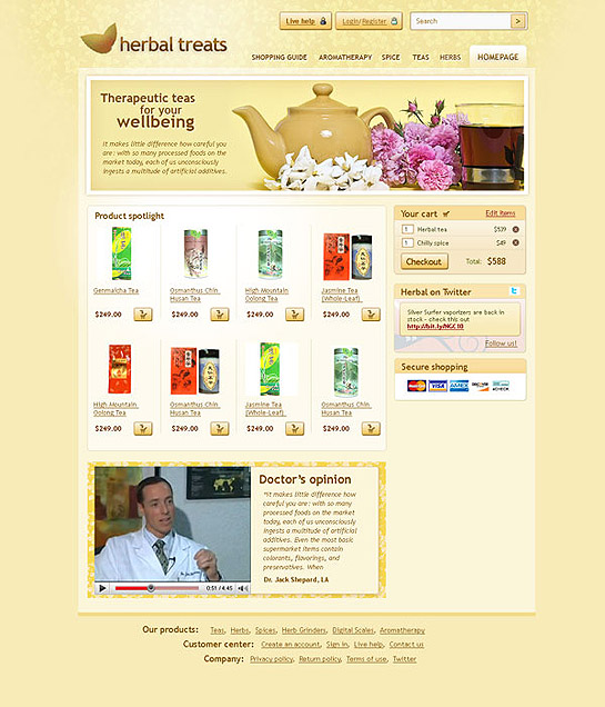 Herbal site template
