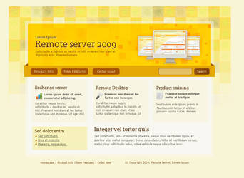 Yellow website design template