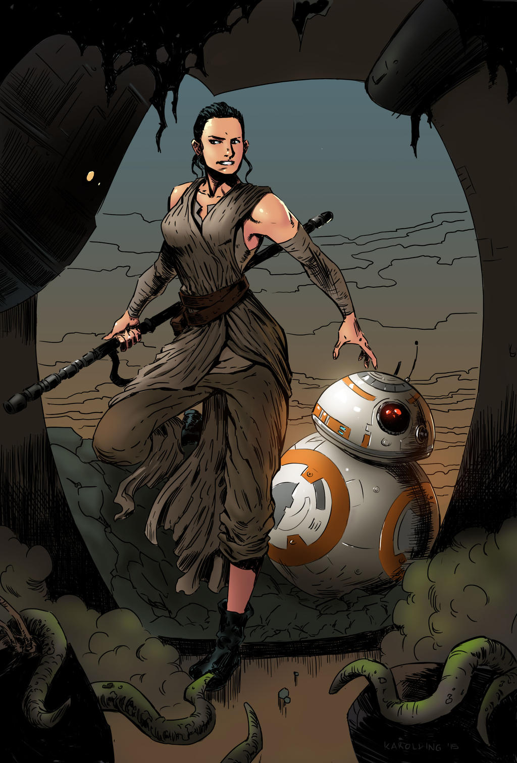 Rey and BB-8