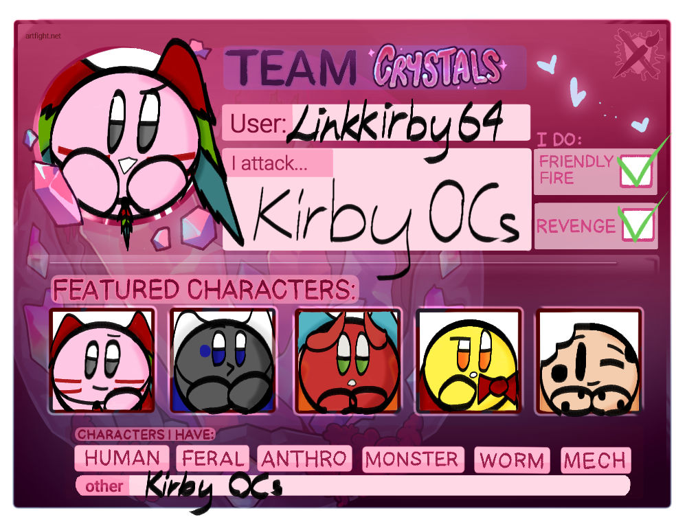 Art Fight Team Crystal Card by Linkkirby64 on DeviantArt