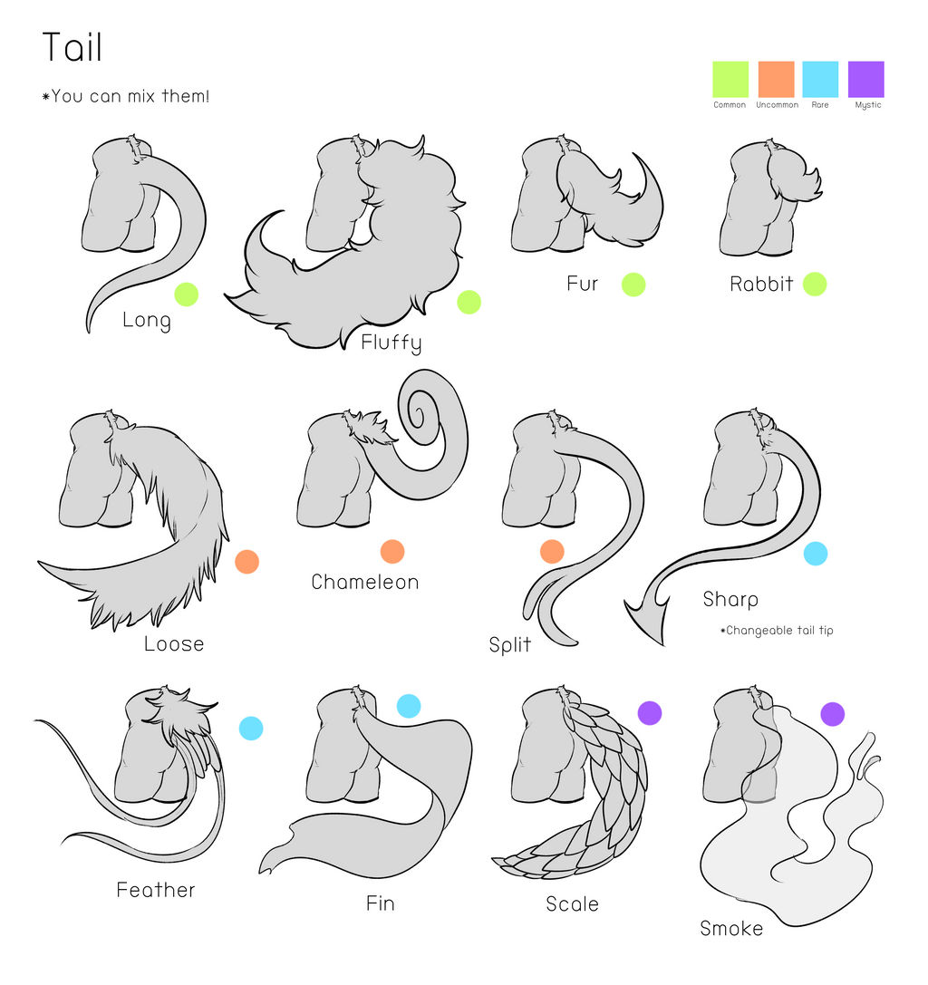 Tail Pattern Color Tail Traits by kinotoha on DeviantArt