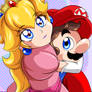Princess Peach and Super Mario