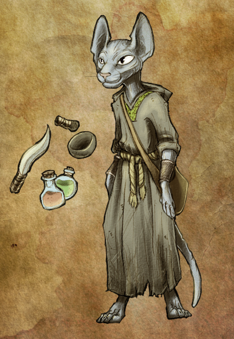 Sphynx druid by JuKii