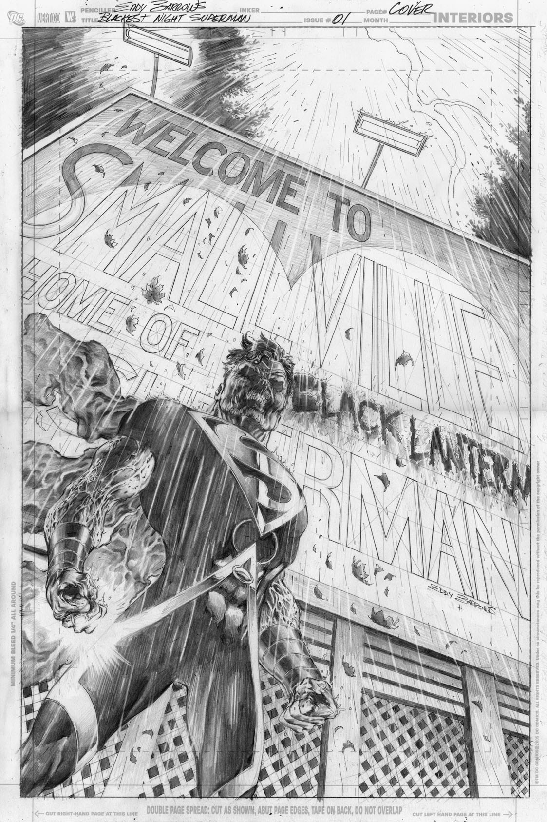 BLACKEST NIGHT SUPERMAN COVER