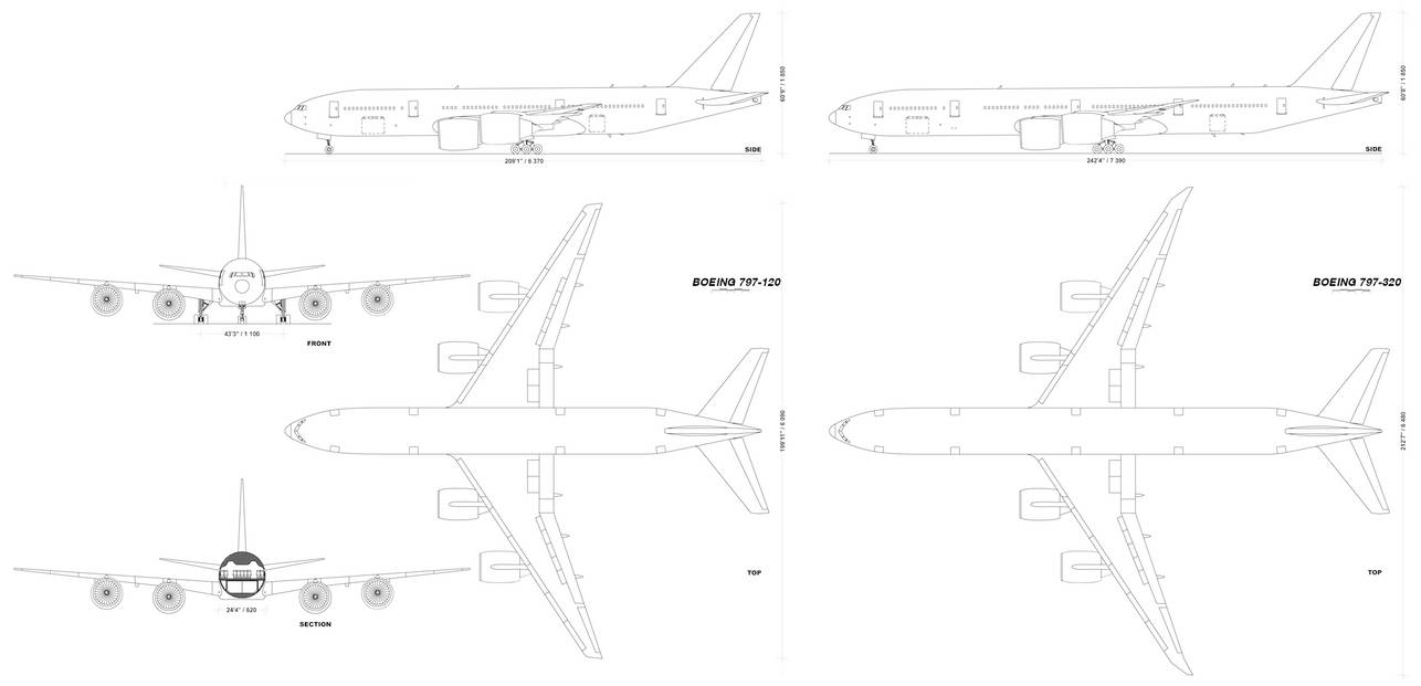 Boeing 777-300er чертежи