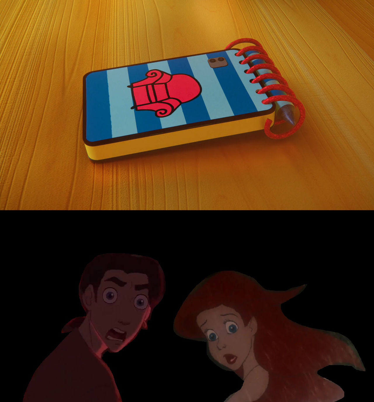 Jim and Ariel reacts Josh forgot his notebook by titan994 on DeviantArt