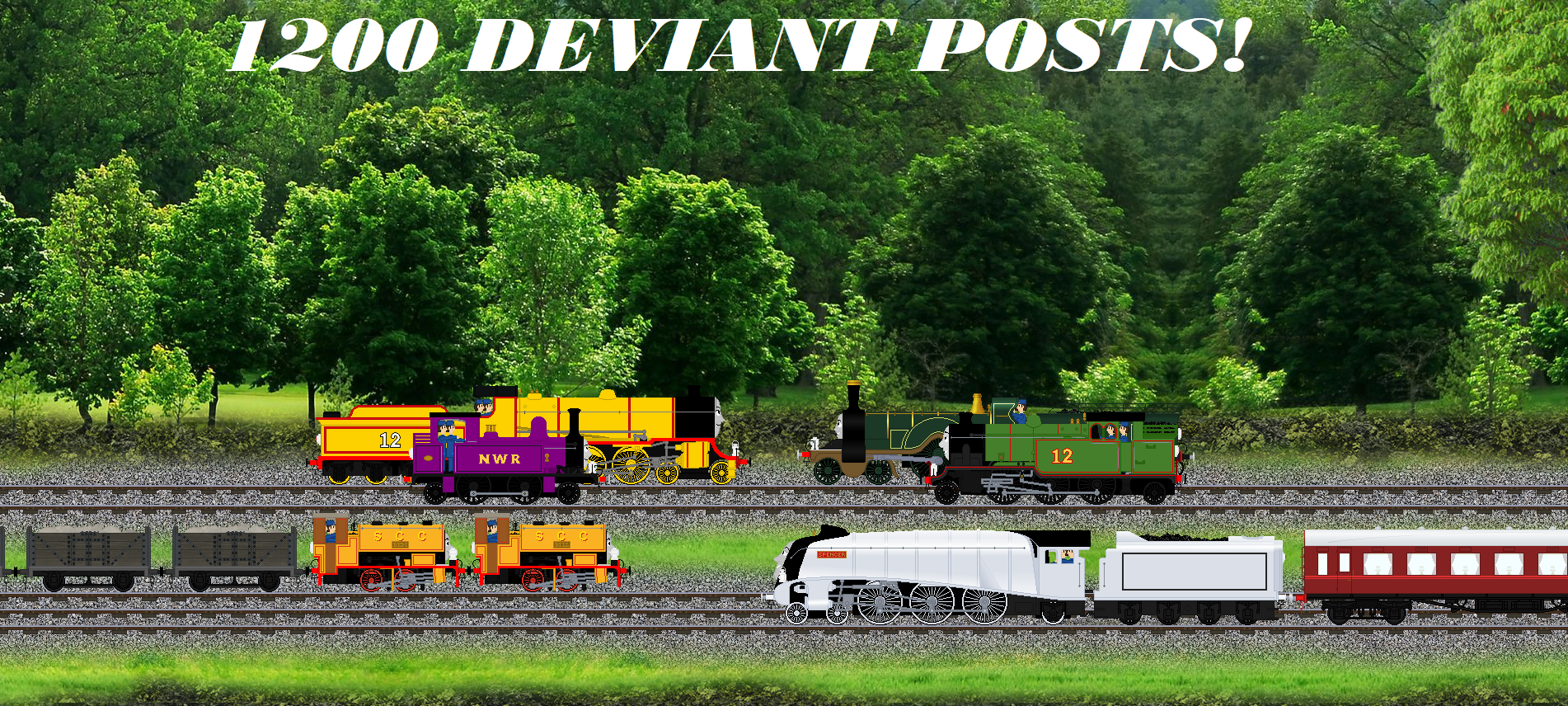 Railmin Deviantart 1200 Deviant Posts! by SudrianRailwayStudio on DeviantArt