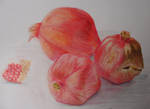 Pomegranate Drawing by DigitalDreams-Art