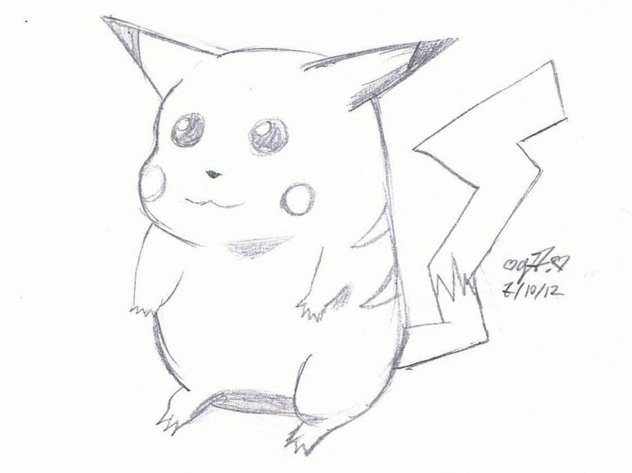 Pikachu Sketch 1 By Aramintaxkazemaru On Deviantart