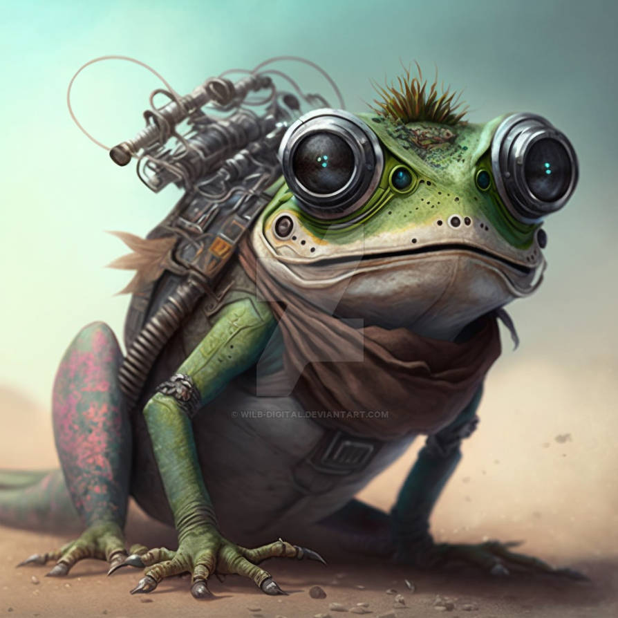 Anthropomorphic Tech Frog gone rogue by Wilb-Digital on DeviantArt