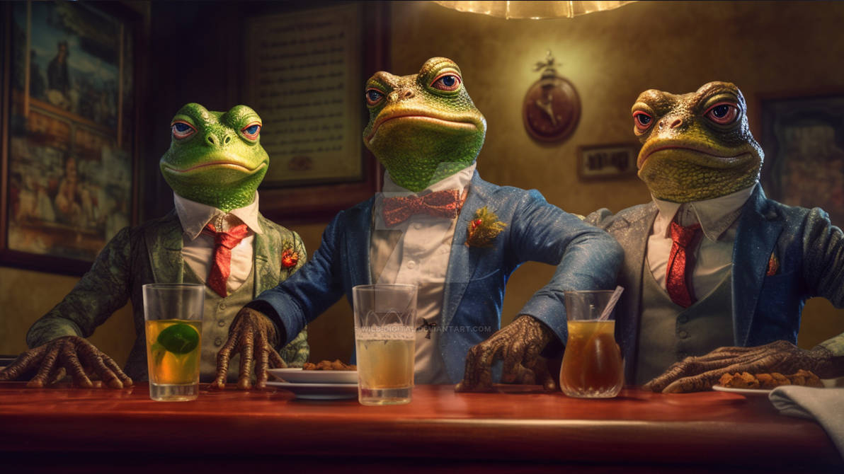 Frog Ina Bar Posh Frogs in a bar by Wilb-Digital on DeviantArt