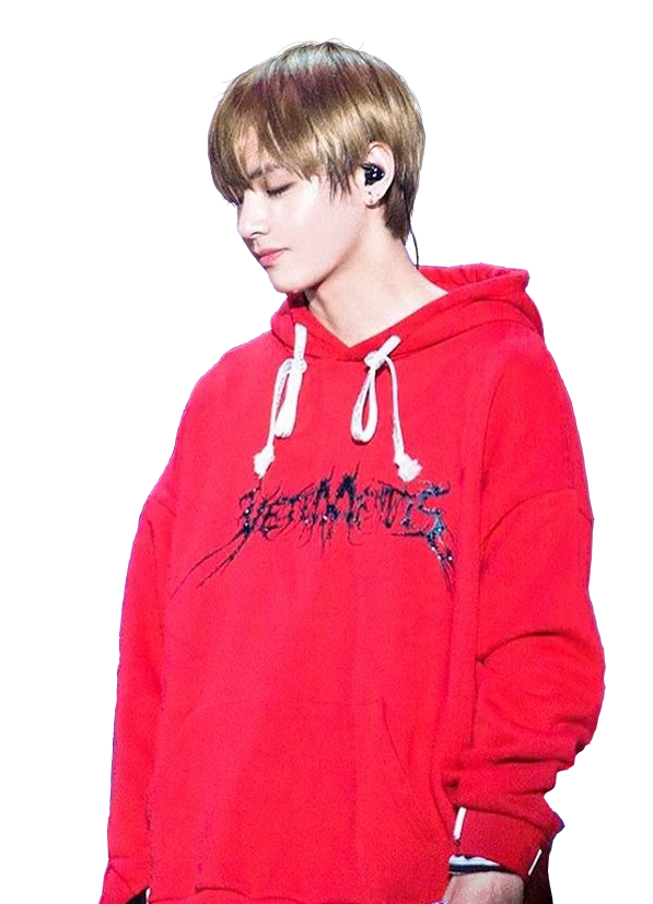 Taehyung top red hoodie
