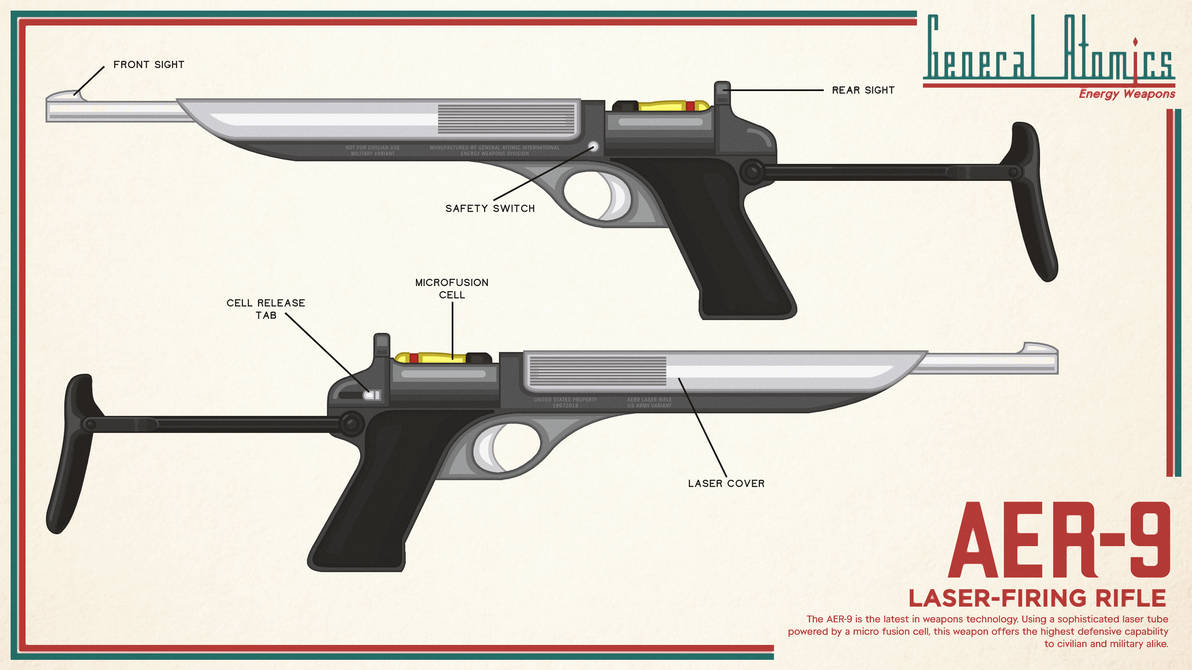 Laser Rifle Deviantart Fallout Weapon Redesign Concept: AER-9 Laser Rifle by UncleBungy on ...